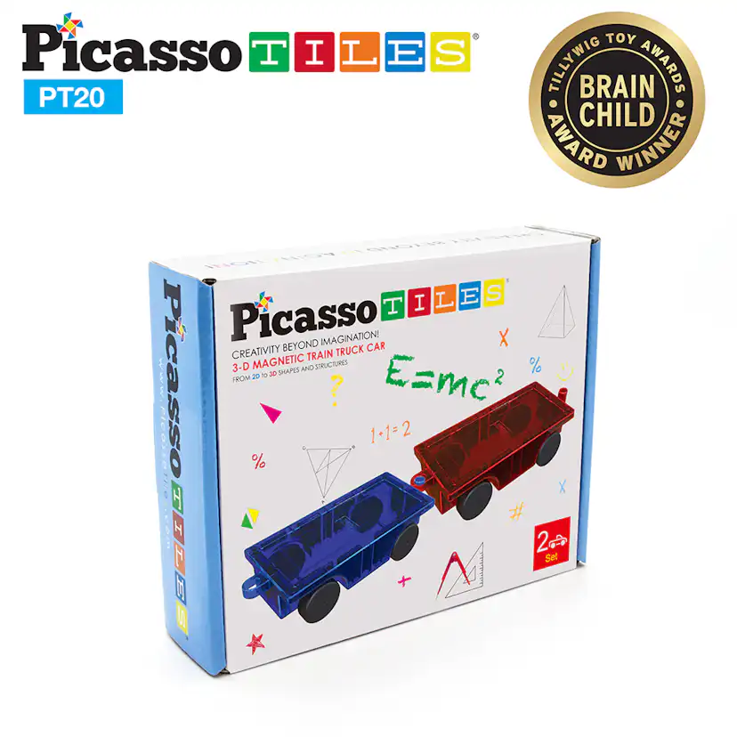 Tågvagnar Picasso Tiles Set 2 bitar