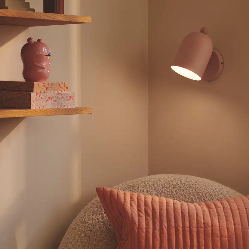Gaston | Vägglampa | Puderrosa Rosa