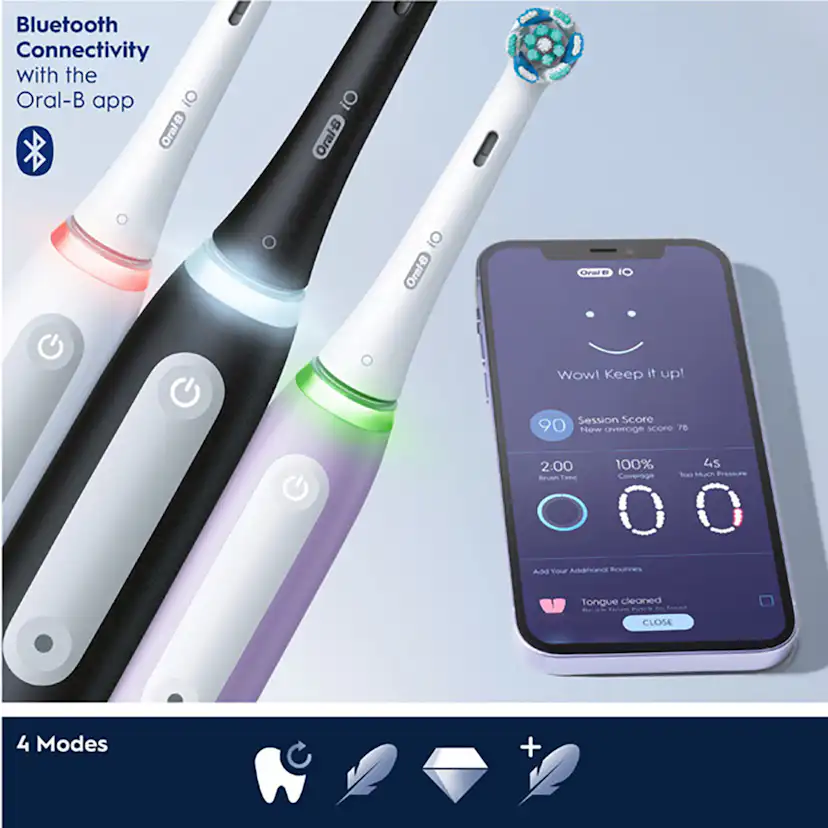Eltandborste Oral-B iO4 Duo Black UCB/White SC