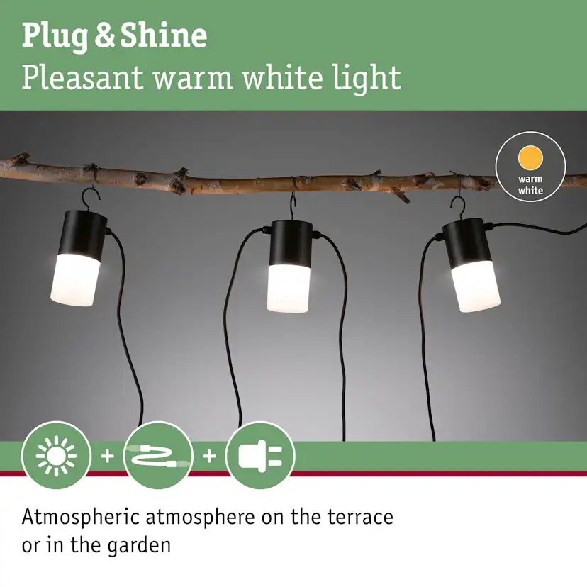 Ljusslinga LED Paulmann Tubs Fairy Lights Plug & Shine IP44 24V