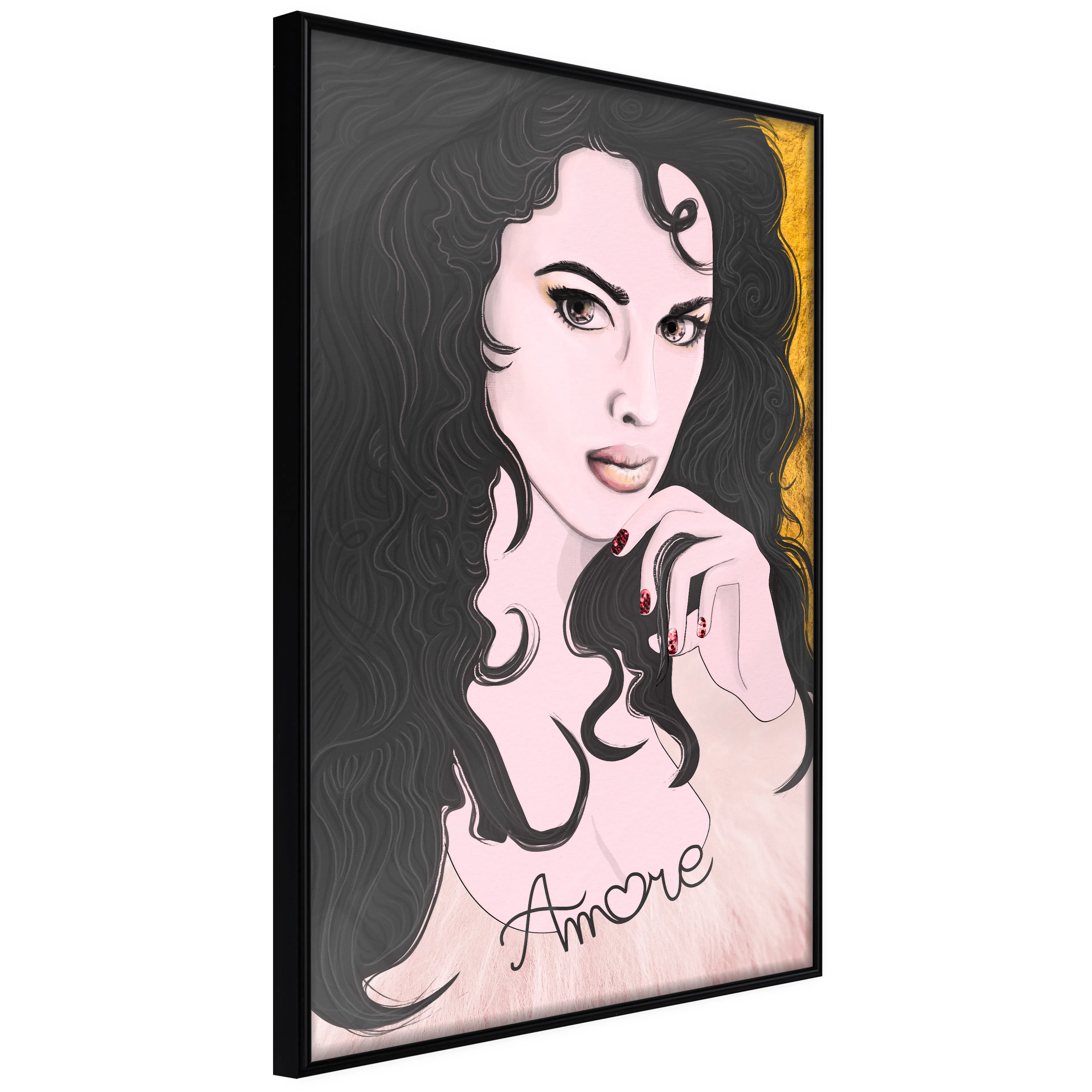 Affisch - Amore Mio [Poster] 30x45 Svart ram, 30x45 cm