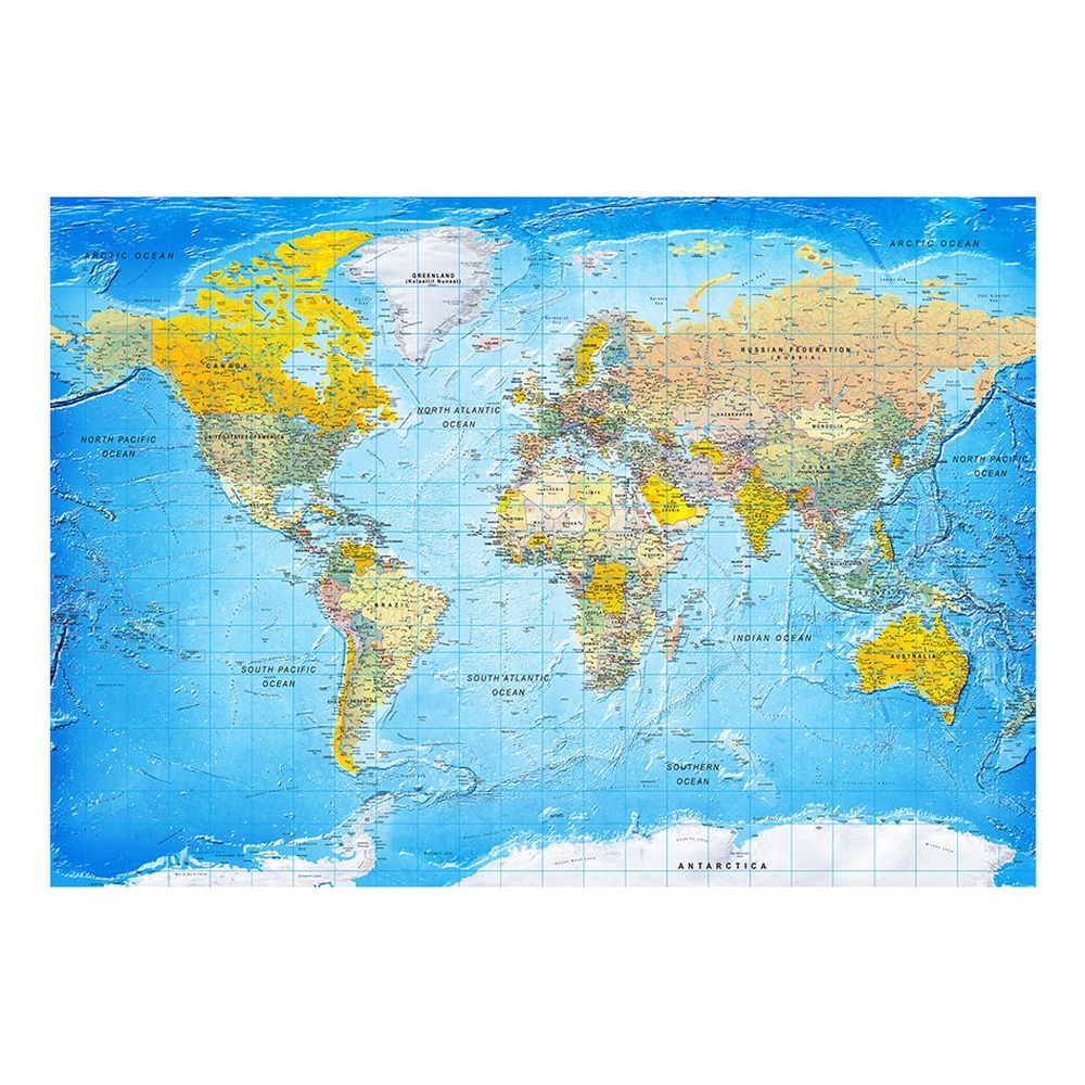 Fototapet Arkiio Självhäftande World Classic Map