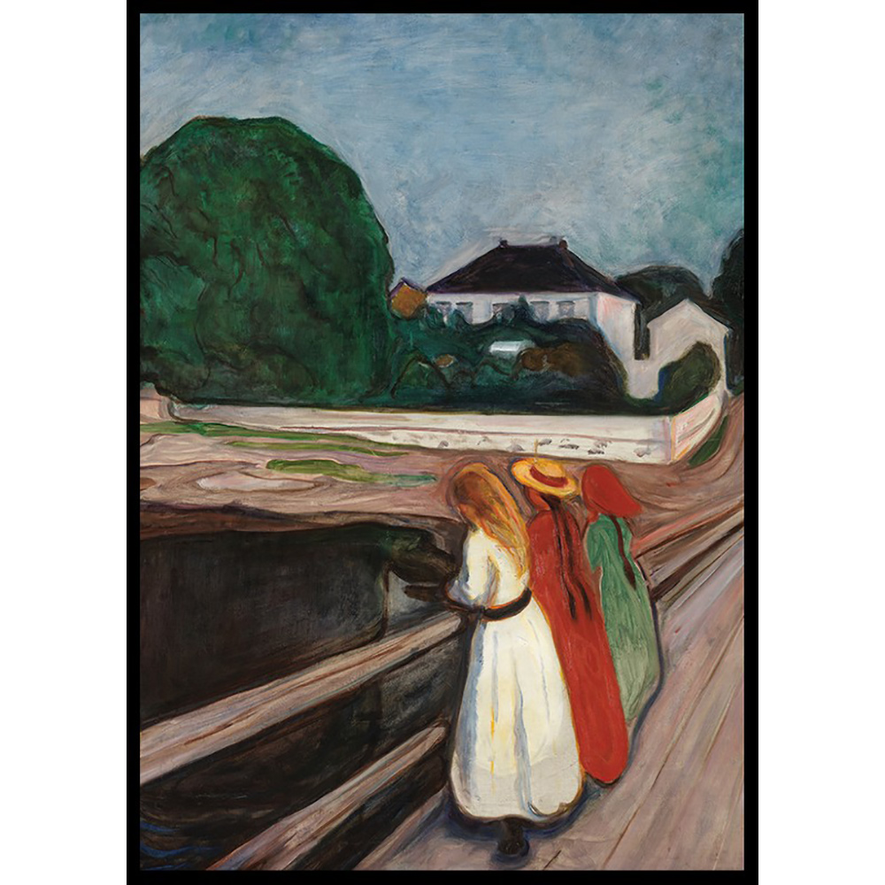 Poster Gallerix Pikene på Broen By Edvard Munch
