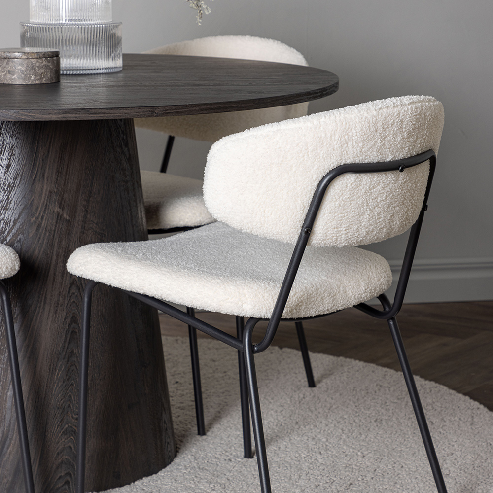 Matgrupp Venture Home Lanzo Ø120 cm med 4 st Chico stolar