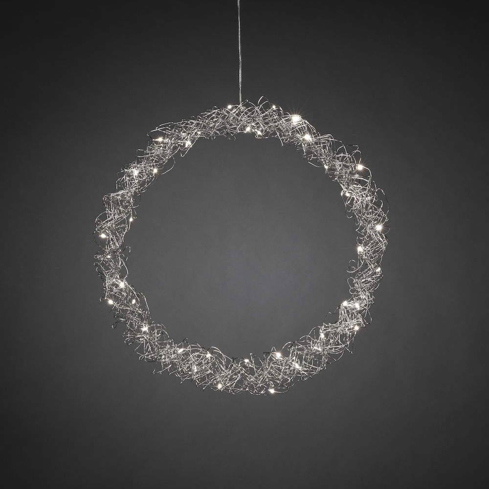 Krans silver, 45 cm 40 LED Silver