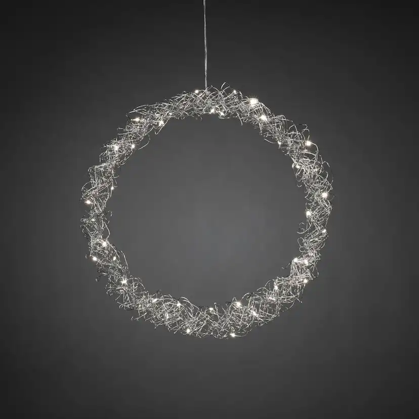 Krans silver, 45 cm 40 LED Silver