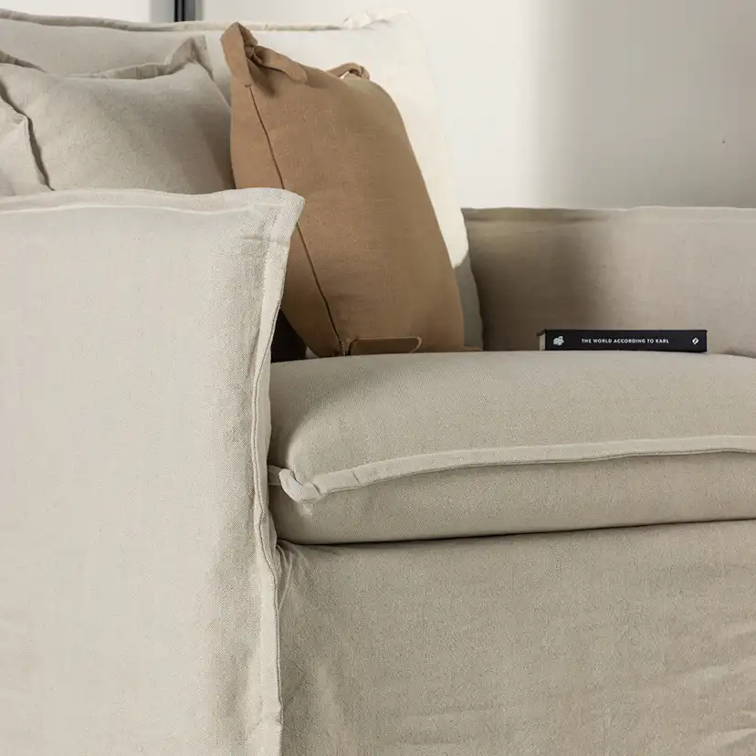 Nova 1-seat - Wood / Beige Linen Beige