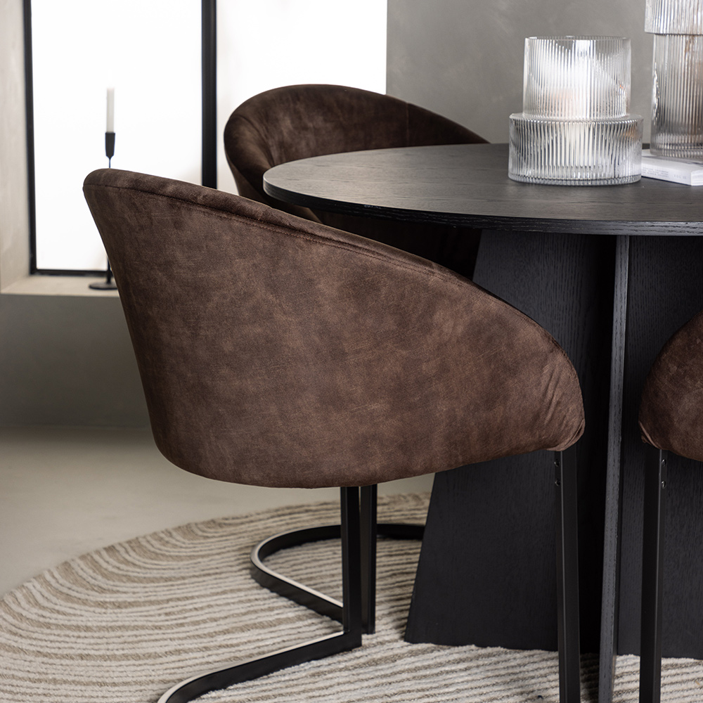 Matgrupp Venture Home Bootcut Ø110 cm med 4 st Evening stolar