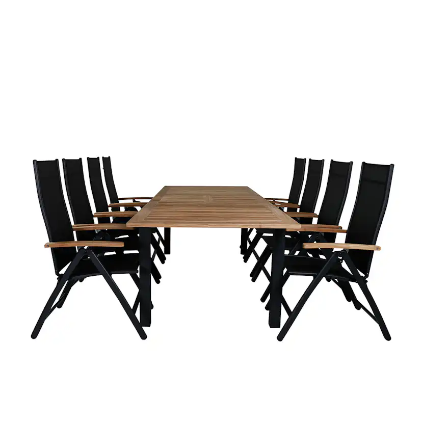 Matgrupp Venture Home Perla med 8 Perla Positionsstolar
