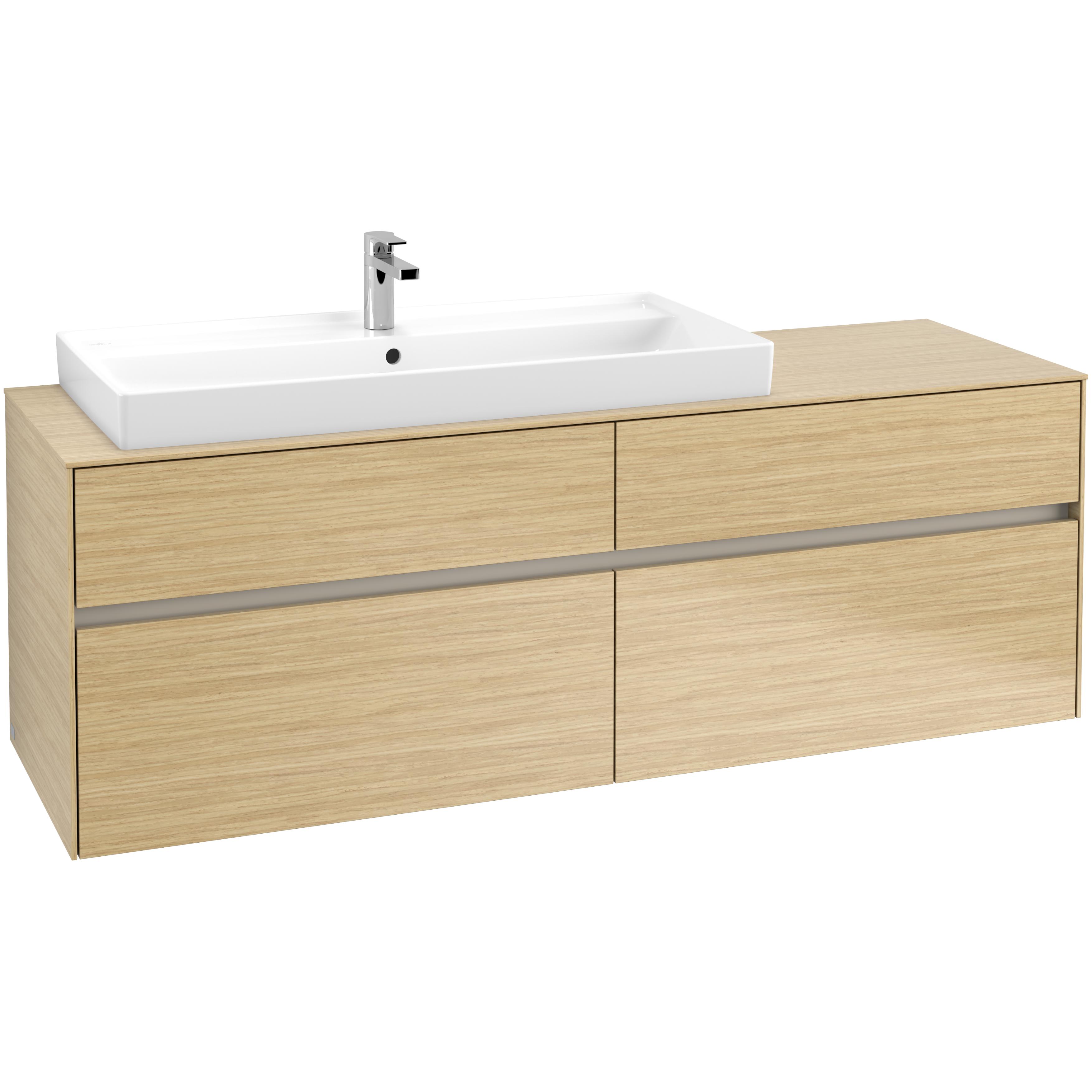 Tvättställsskåp Villeroy & Boch Collaro 160 cm med 4 Lådor för Ovanpåliggande Skåpstvättställ