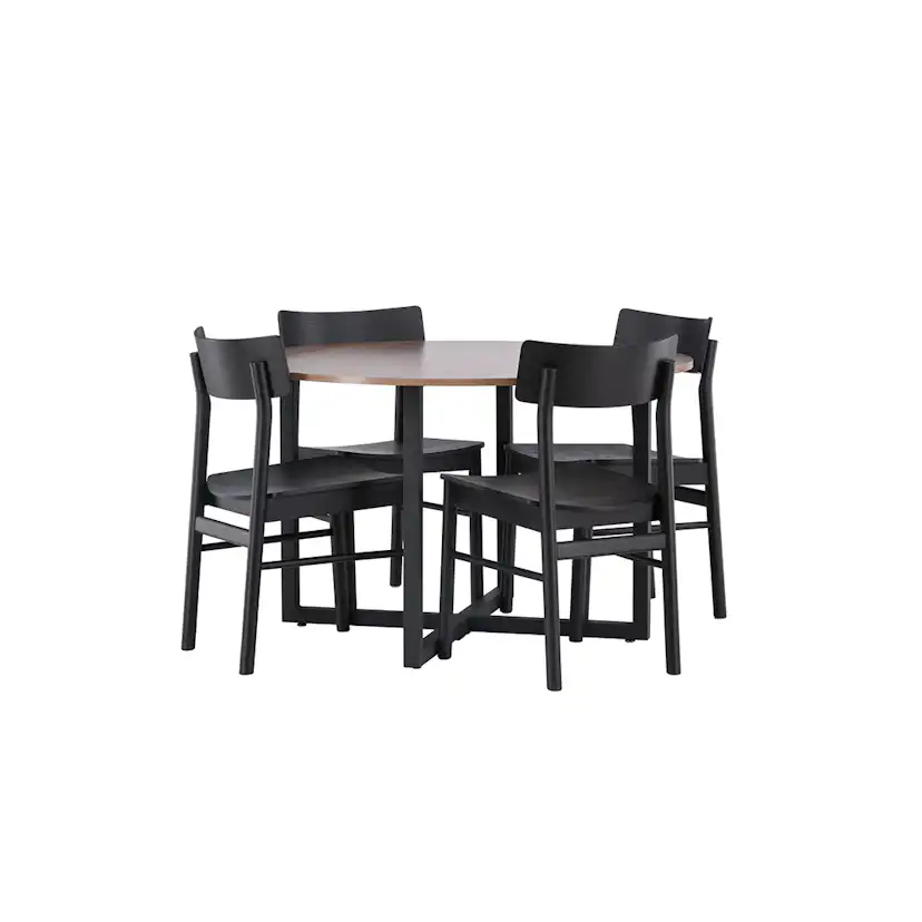 Matgrupp Venture Home Durango Ø120 cm med 4st Montros Matstolar