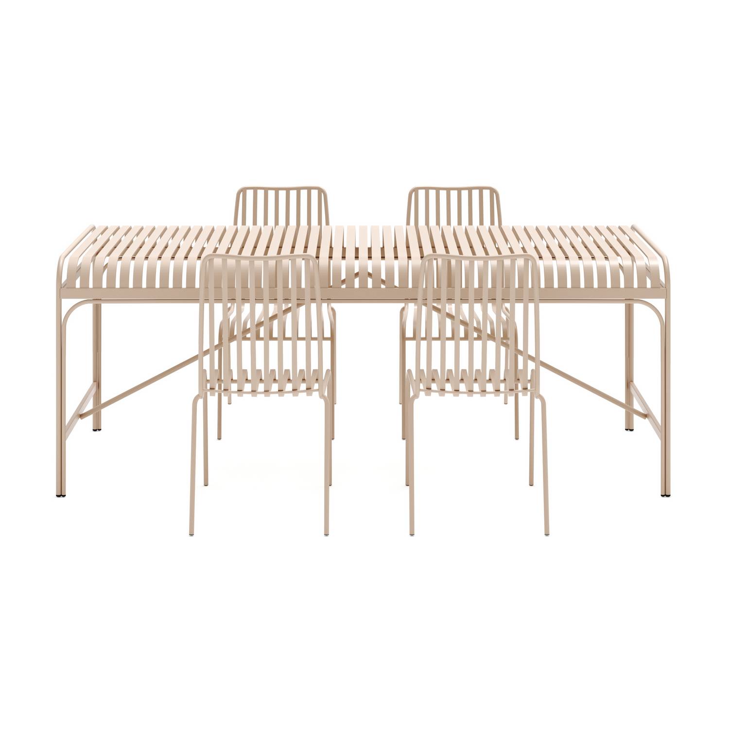 Matgrupp Comfort Garden Jarva Liten Matgrupp Utomhus 200 cm med 4 stolar i metall