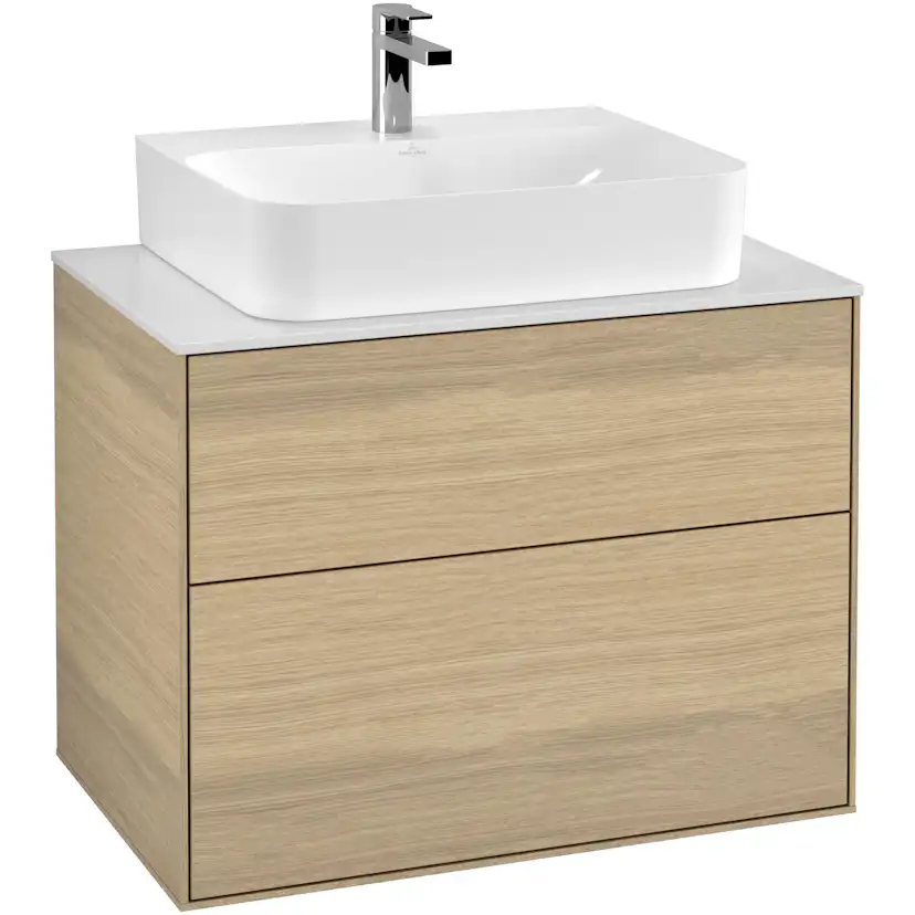 Tvättställsskåp Villeroy & Boch Finion med 2 Lådor och Bänkskiva för Centrerat Tvättställ