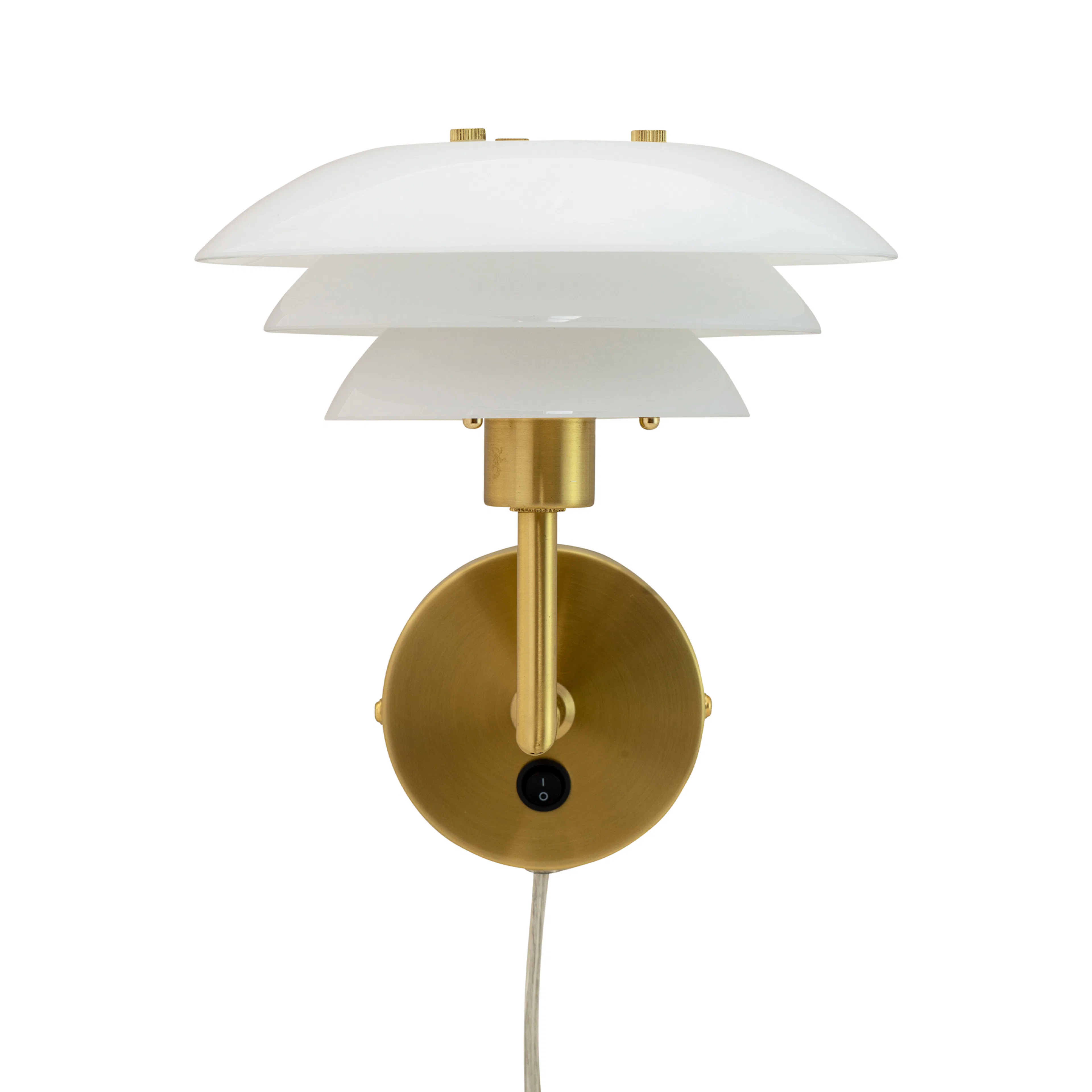 Vägglampa Dyberg Larsen DL20 Opal/Mässing: 20 cm