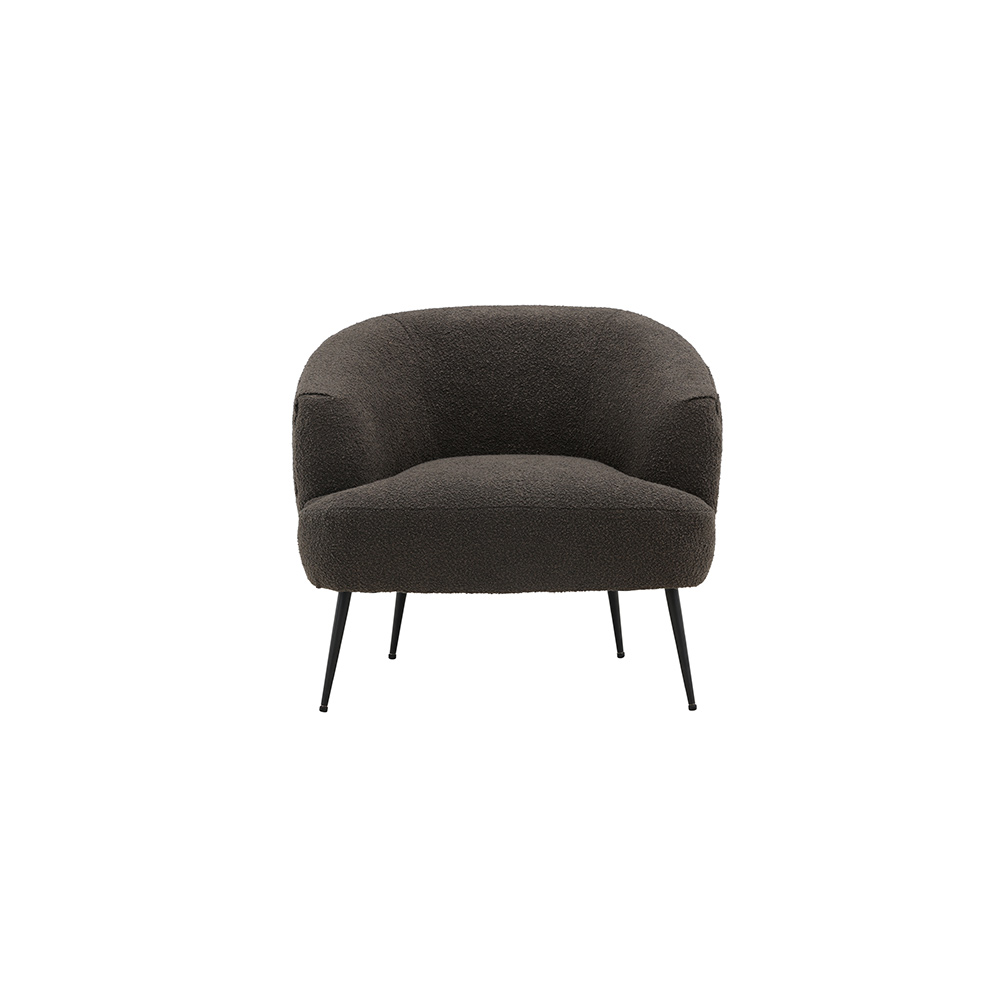 Derry Single Sofa - Black / Coffee/Grey Boucle Svart