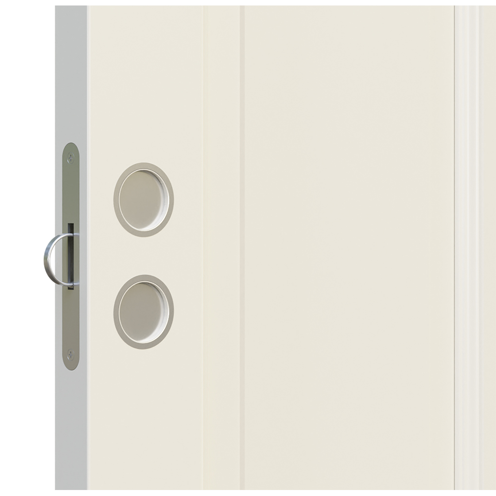 Skjutdörrsanpassning Leksandsdörren inkl. spår lagerdörr (två hål)