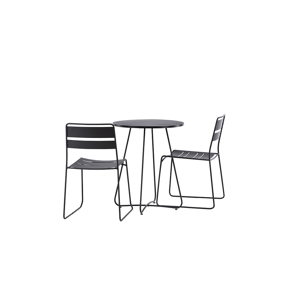 Bacong Cafetable Stål - Black / Round ø60** +Lina Dining Cha Svart