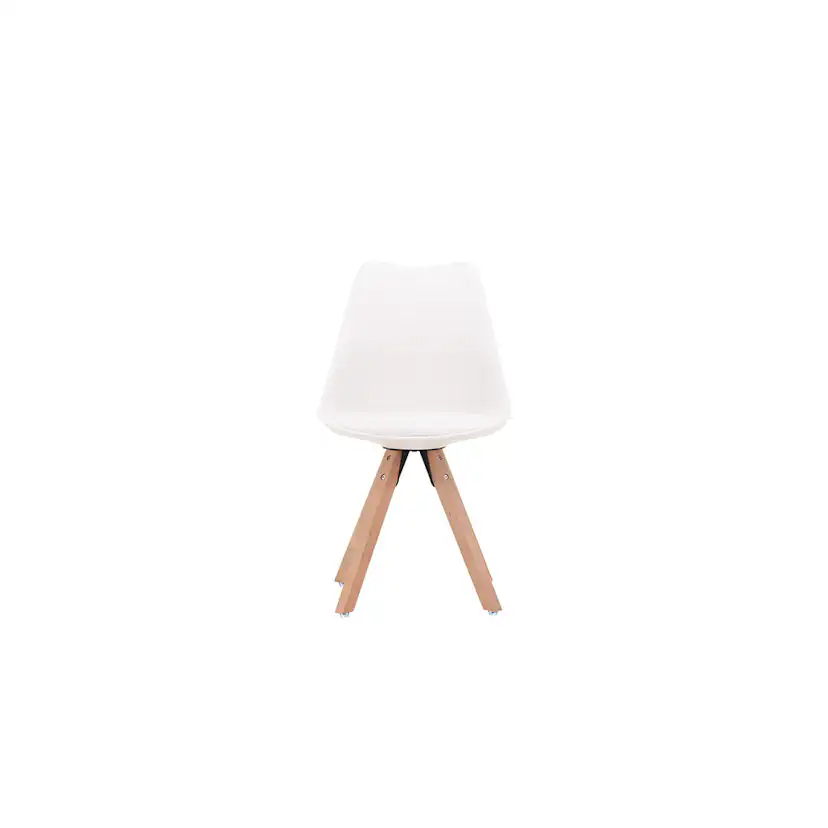 Zeno Dining Chair - Nature woodlook / White PP Vit