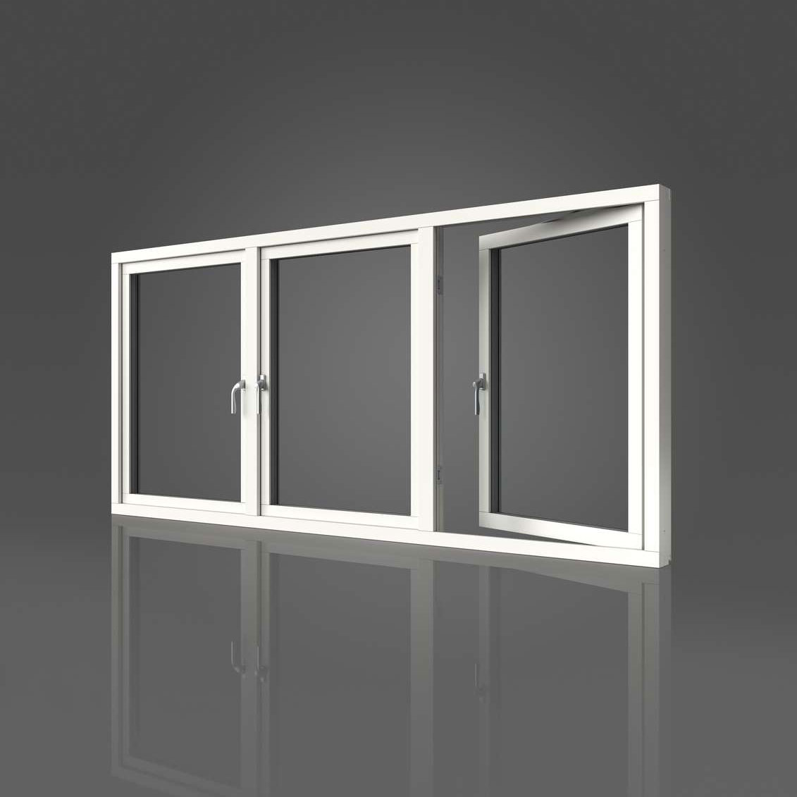 Sidohängt Fönster Elitfönster Original Aluminium 100 3-Luft