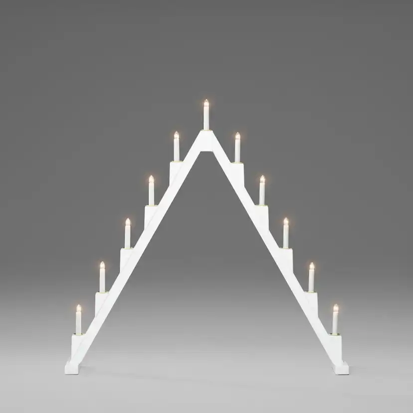 Adventsljusstake Gnosjö Konstsmide 11 Ljus Vikbar Vit