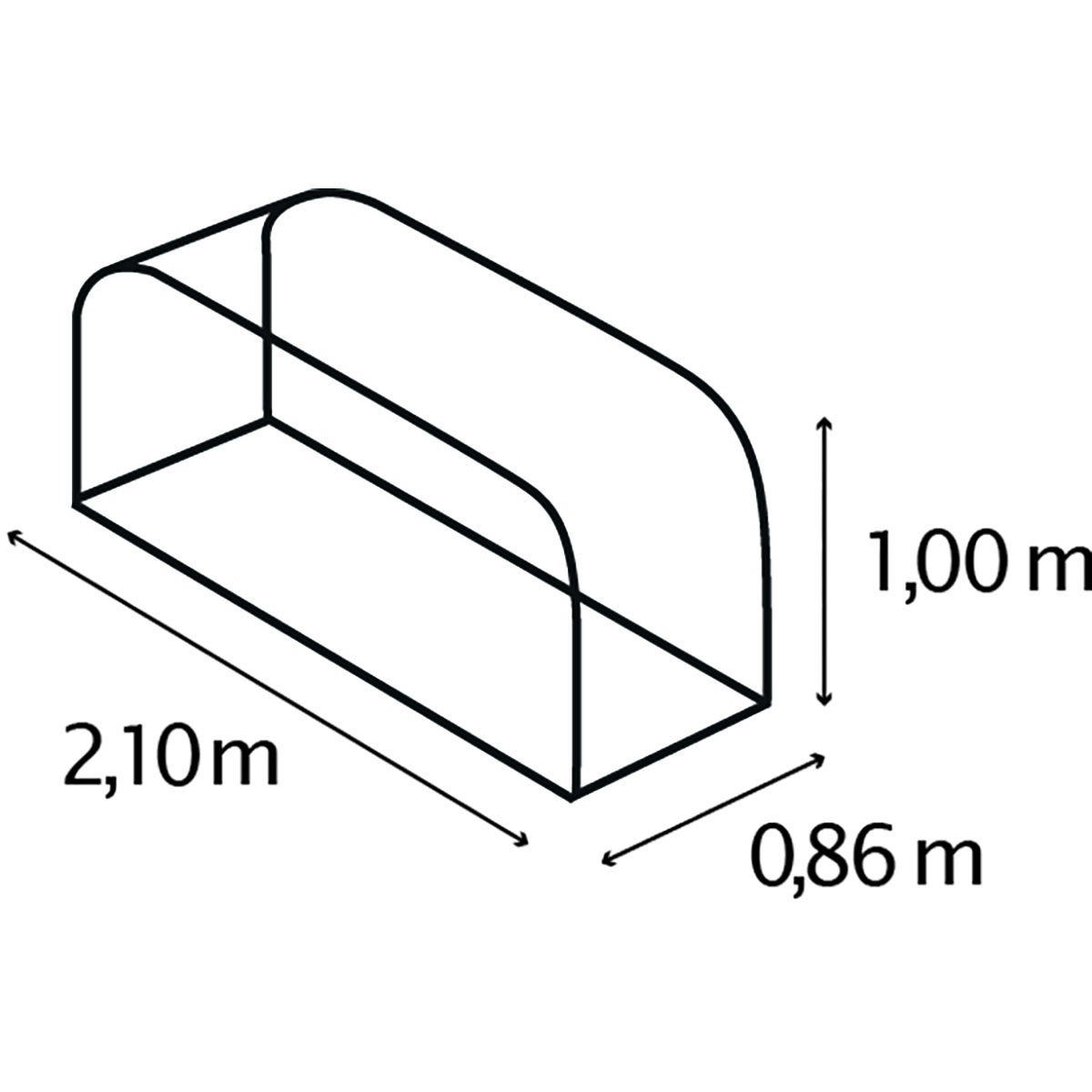 Vedskjul Vitavia 1,8 m³ FWS 858 i Stål & Antracit