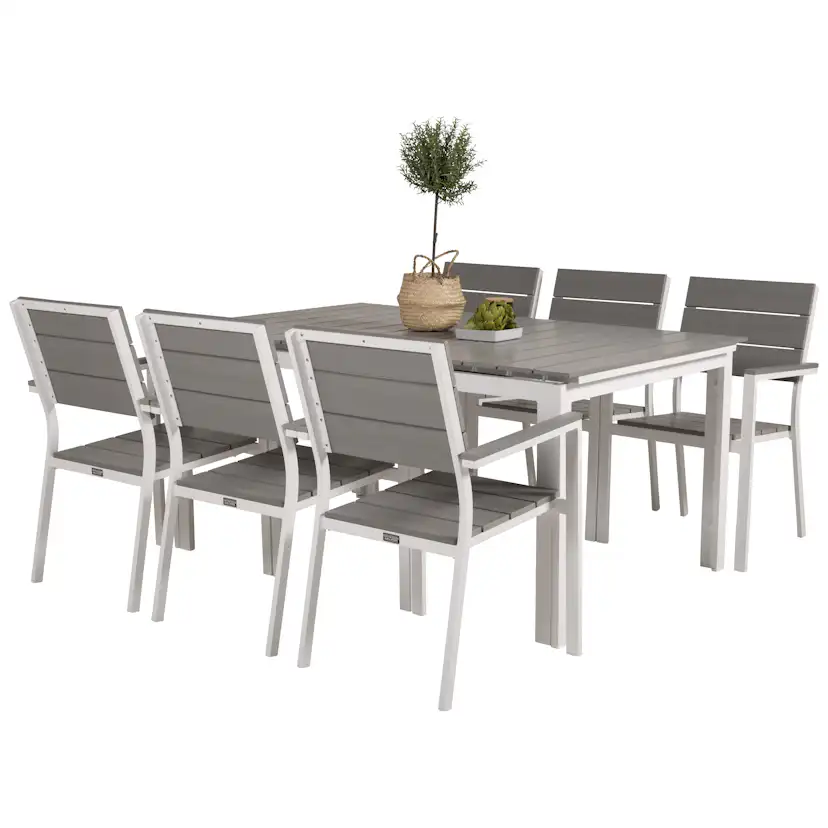 Matgrupp Venture Home Lova 160/240 med 6 Lova Stolar