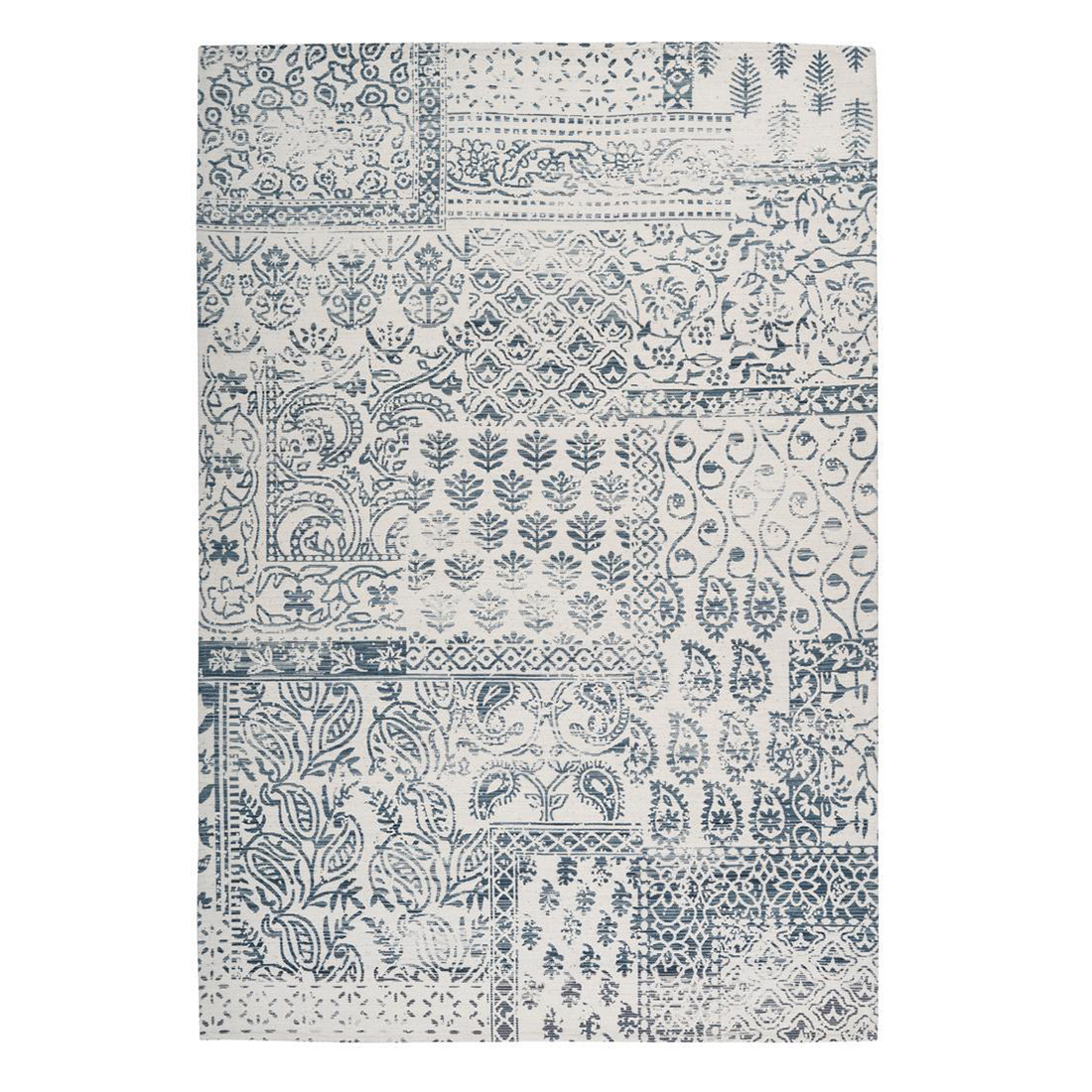 Utomhusmatta D-sign Clausri Lyw Mörkblå/Elfenben