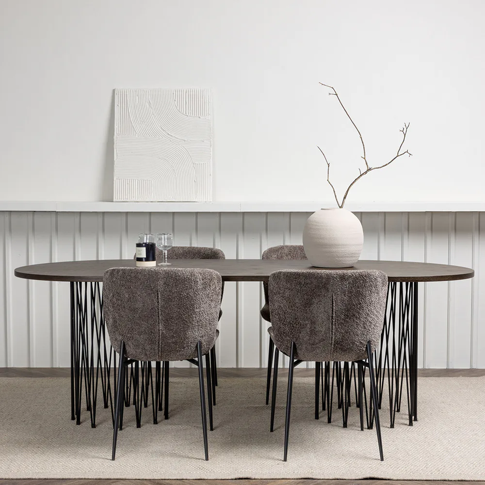Matgrupp Venture Home Stone med 4 Modesto Stolar