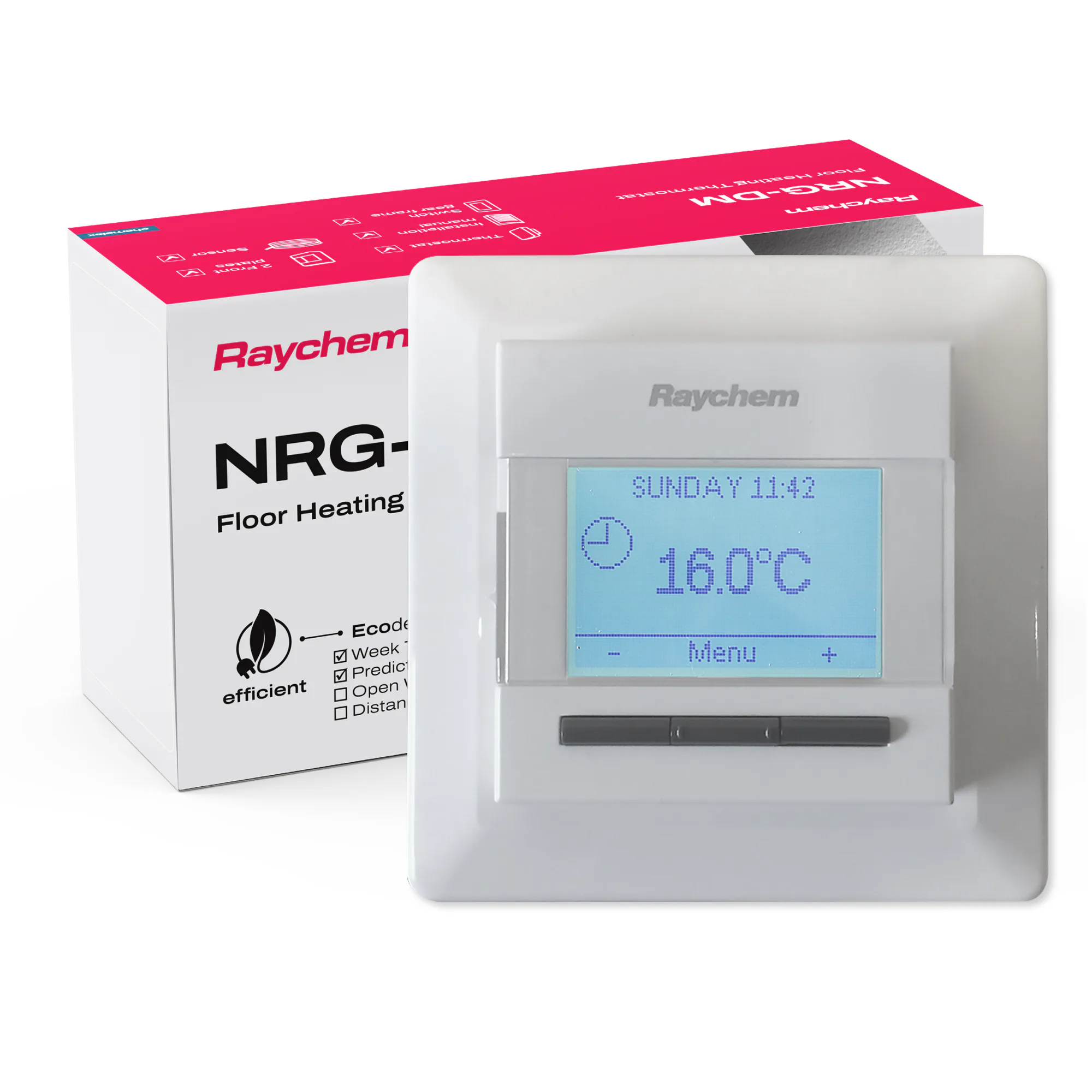 Termostat Raychem NRG-DM Elektisk Golvvärme Vit 230V