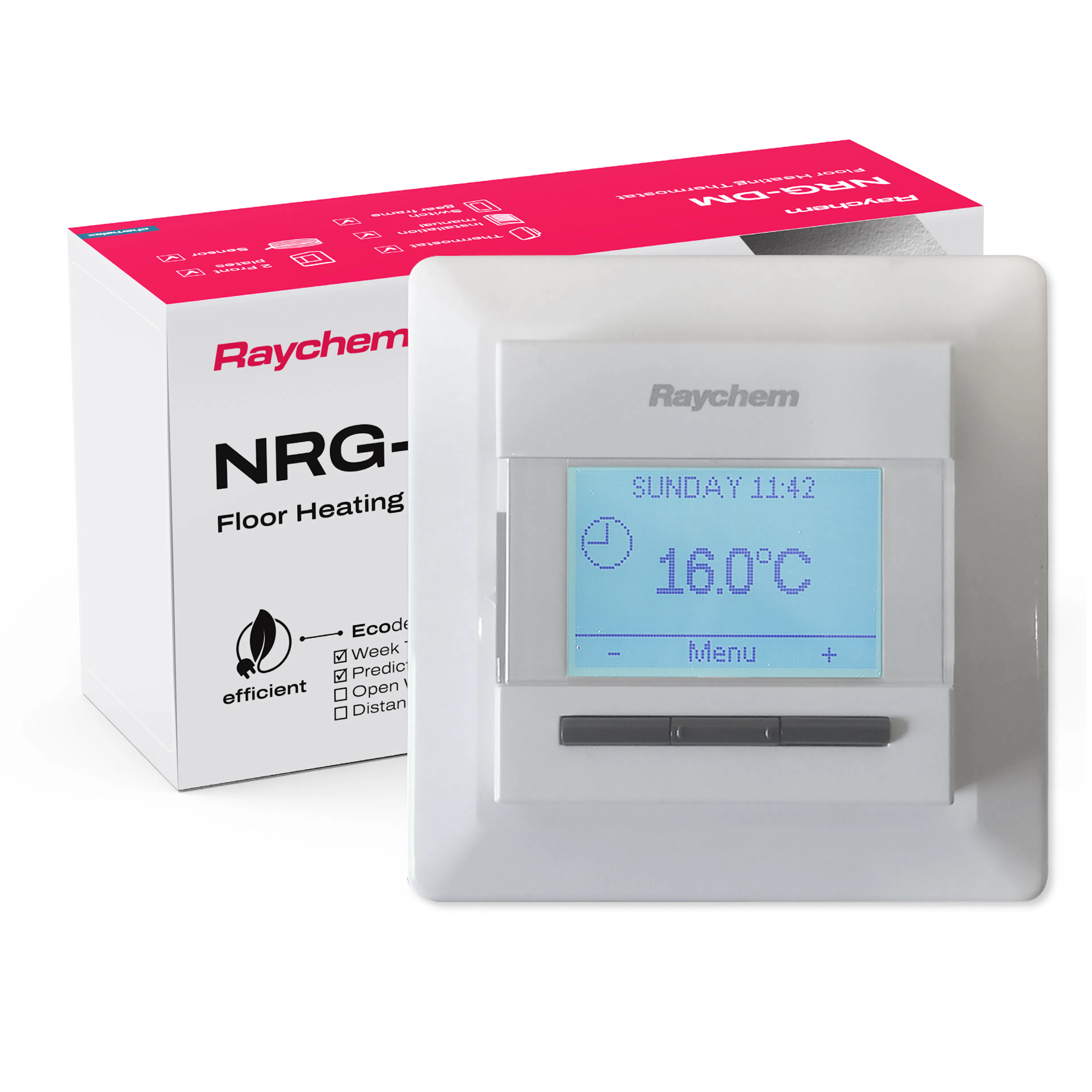 Termostat Raychem NRG-DM Elektisk Golvvärme Vit 230V