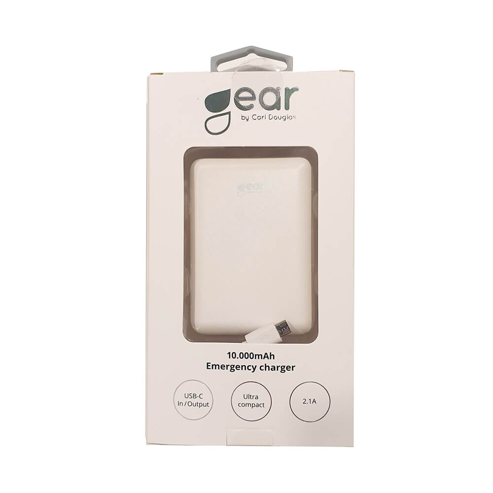 Powerbank Gear 10 000Mah Lipolymer Ultracompact 2.1A 1Xmicrousb Vit
