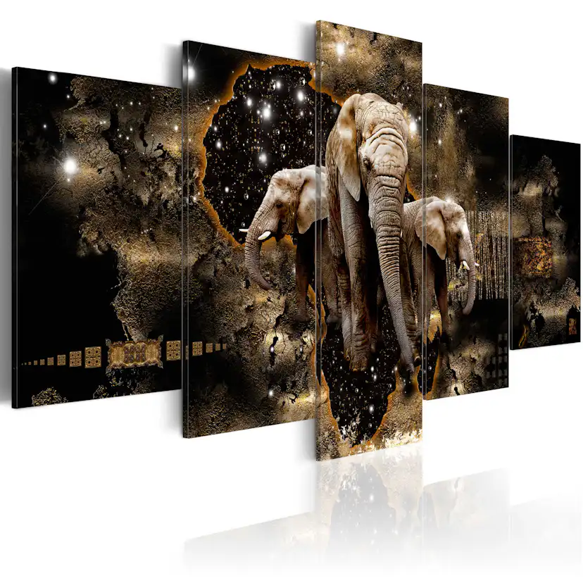 Akrylglastavla Arkiio Brown Elephants