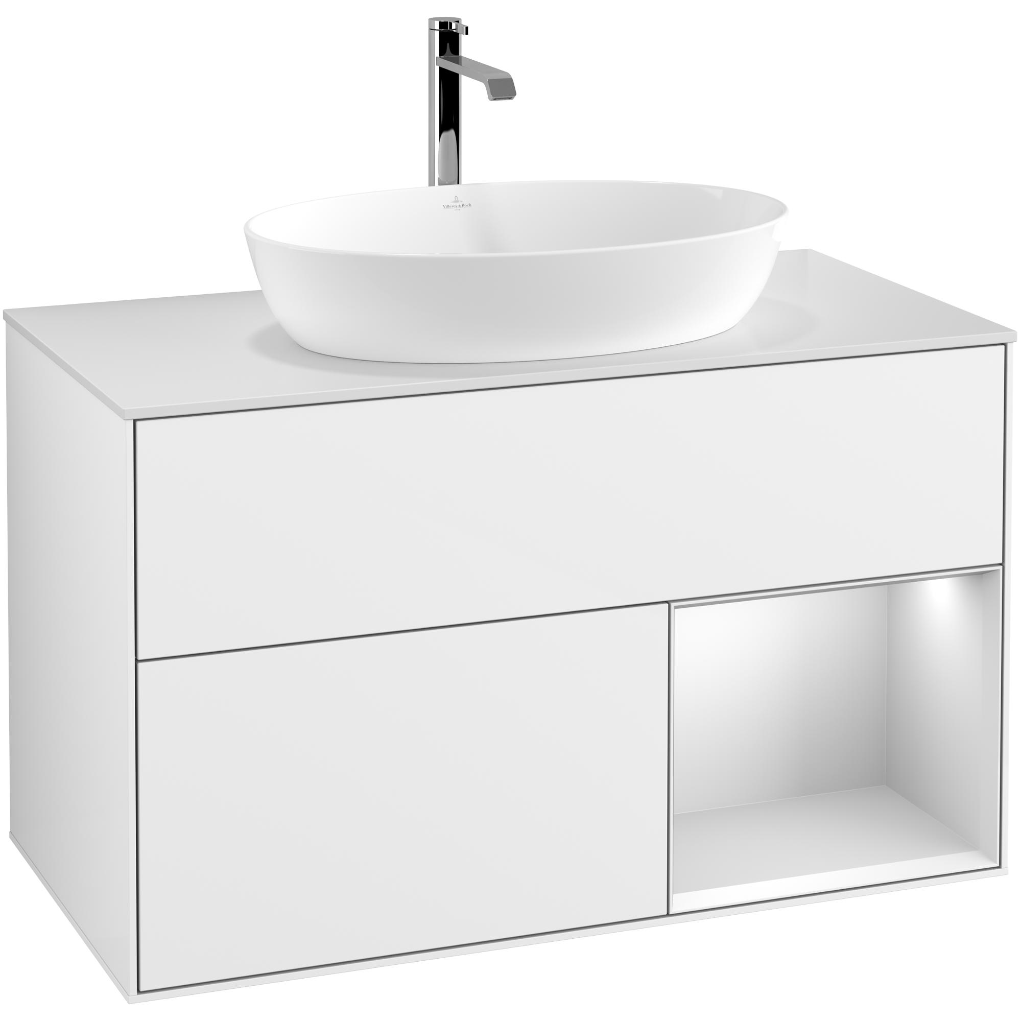 Tvättställsskåp Villeroy & Boch Finion med 2 Lådor Hylla och Bänkskiva för Fristående Tvättställ från Artis & Collaro