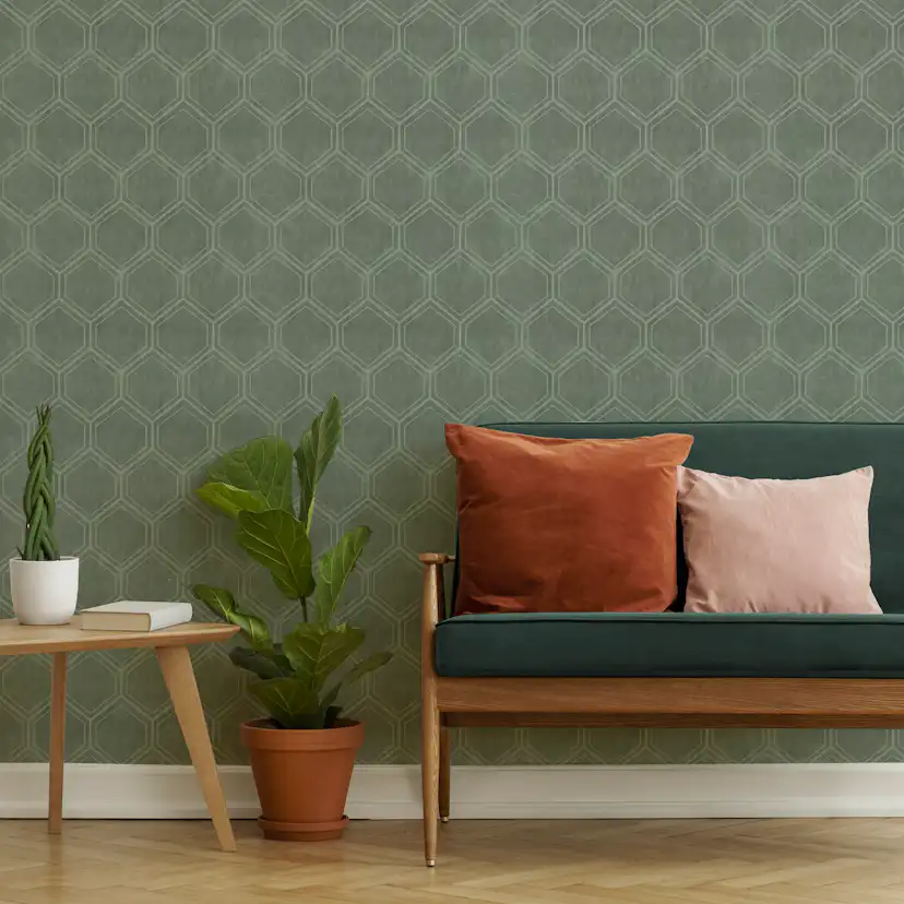Tapet Superfresco Easy Hexagon Green