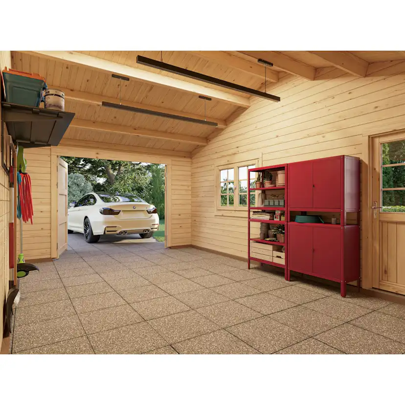 Roger 19,0+33,2 m2 with wooden gate BNDIP Impregnerad brun