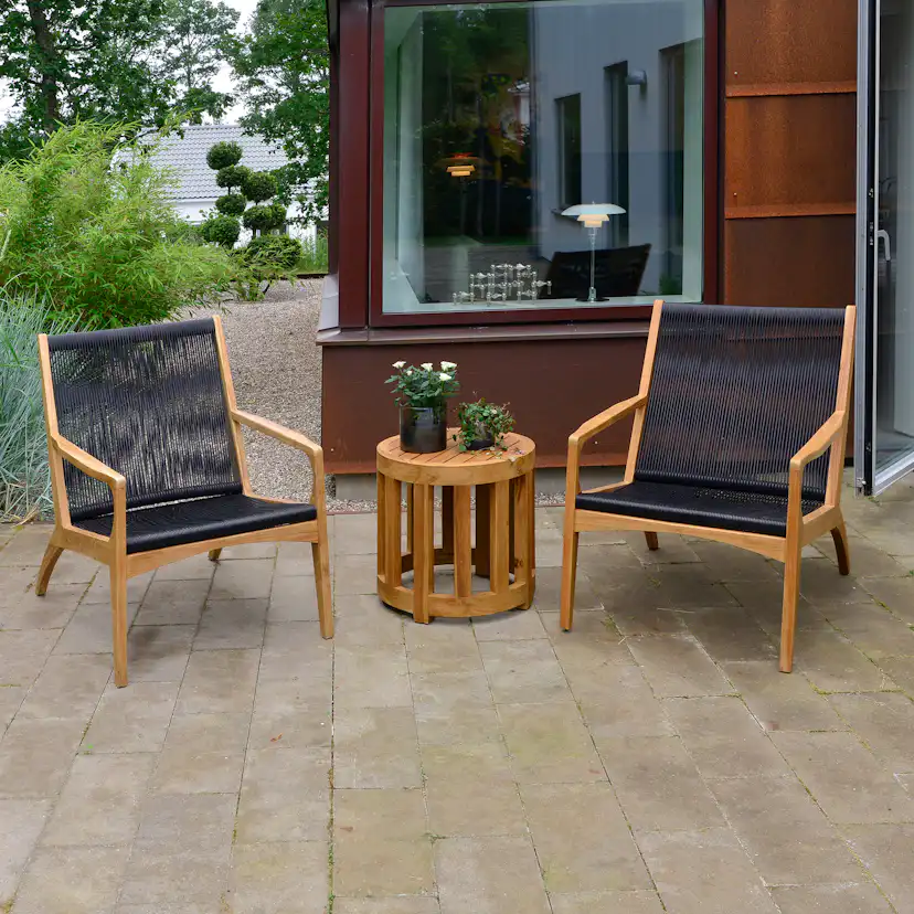 Loungeset Hillerstorp Ardernäs med Himmelsnäs Bord Ø50 cm Utomhus