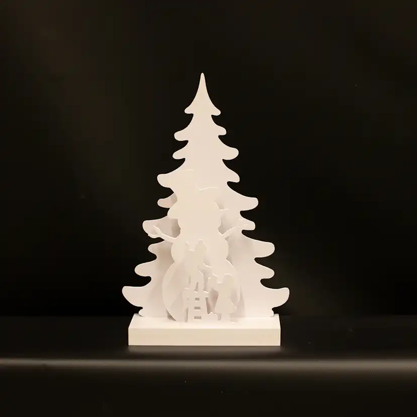 Juldekoration Nordic Winter 3D LED med Snögubbemotiv