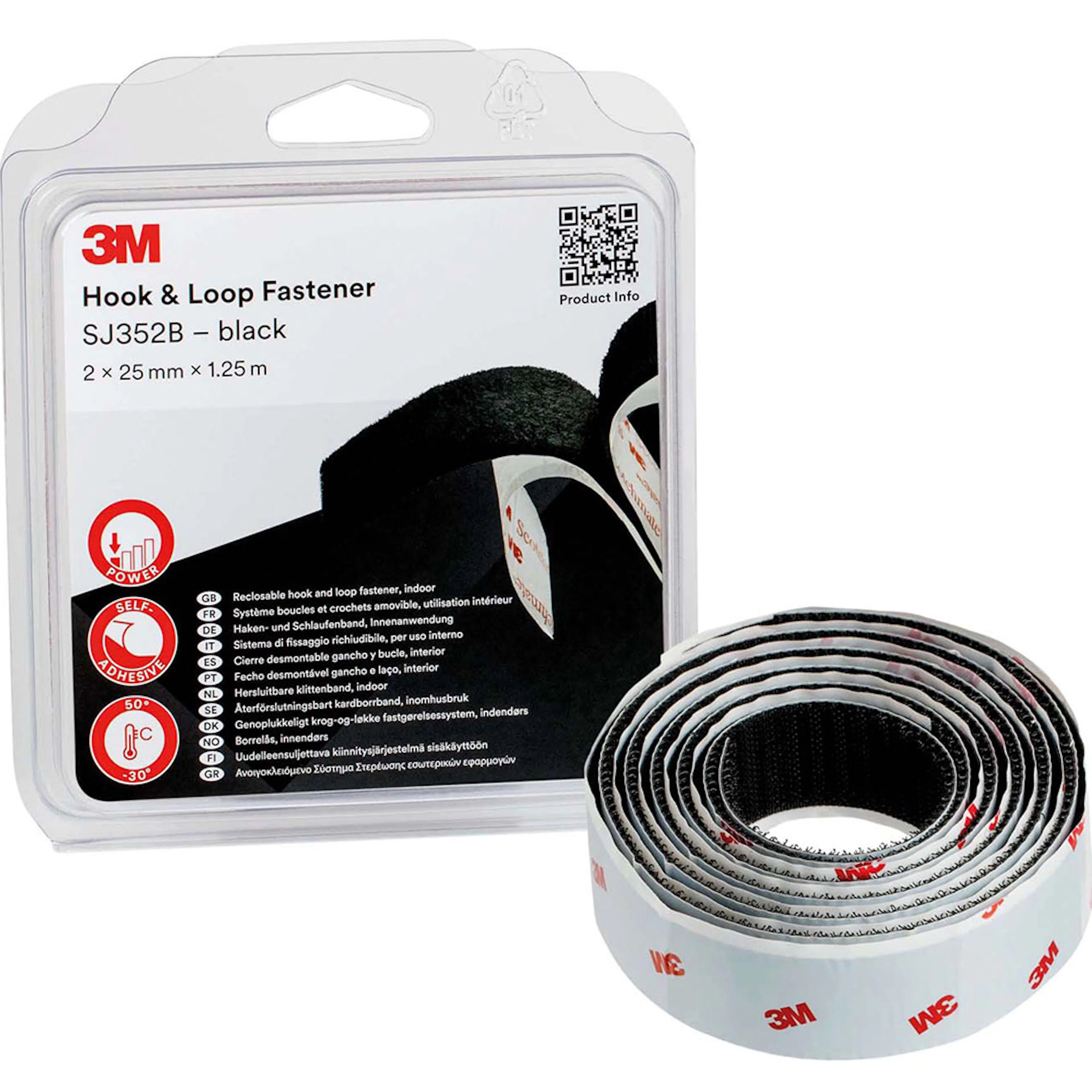 Kardborreband 3M 25 mm x 1,25 m