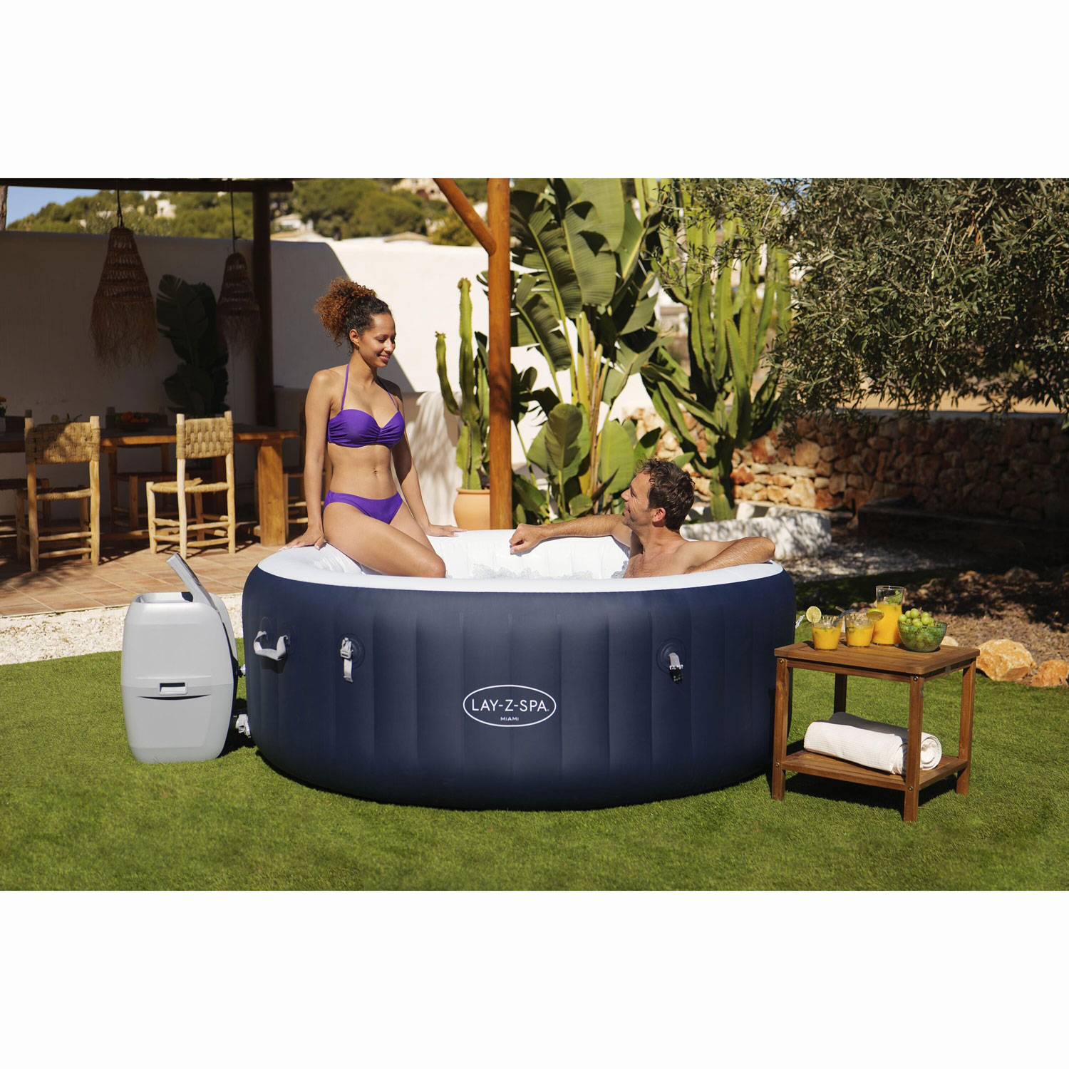 Uppblåsbart Spabad Bestway Lay-Z-Spa® Miami EnergySense AirJet 4