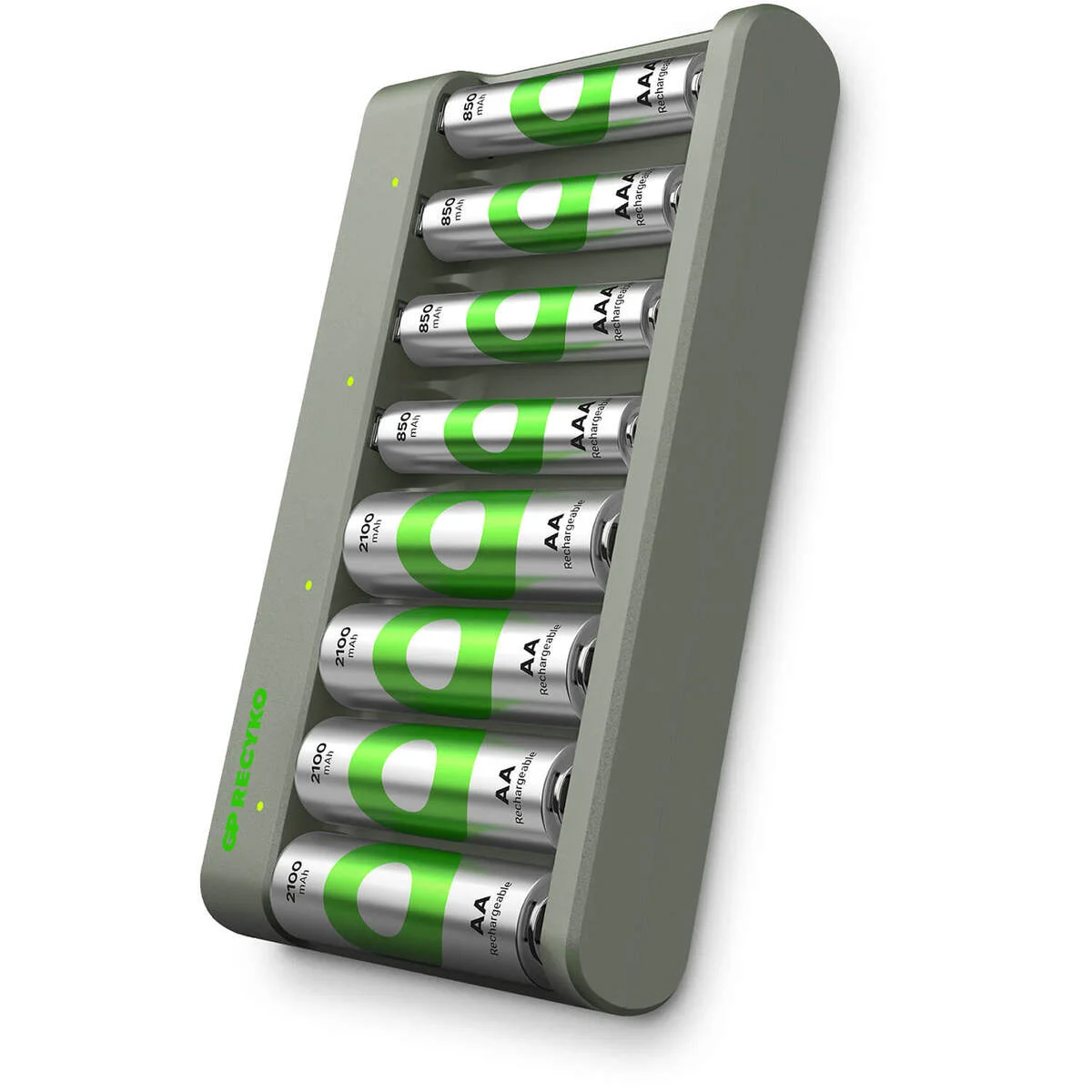 Batteriladdare GP Batteries Econ Charger E821 8-Slot med AA och AAA Batterier