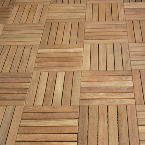 Trall Strand Stainless Teak Deltaplattan 30x30 Typ A Vänster