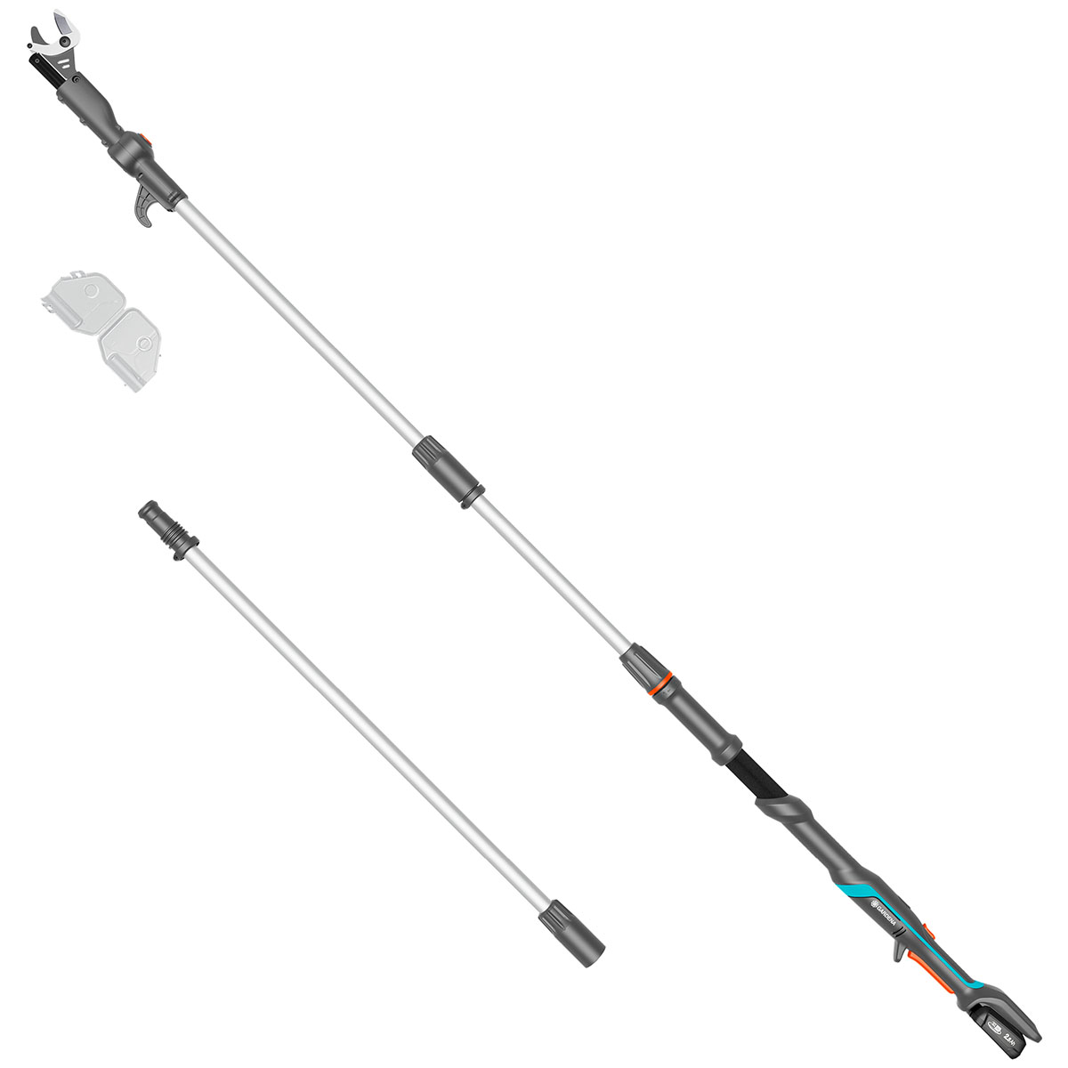 Teleskopisk Stångsax Gardena HighCut 360 Batteri P4A Komplett med Batteri och Laddare