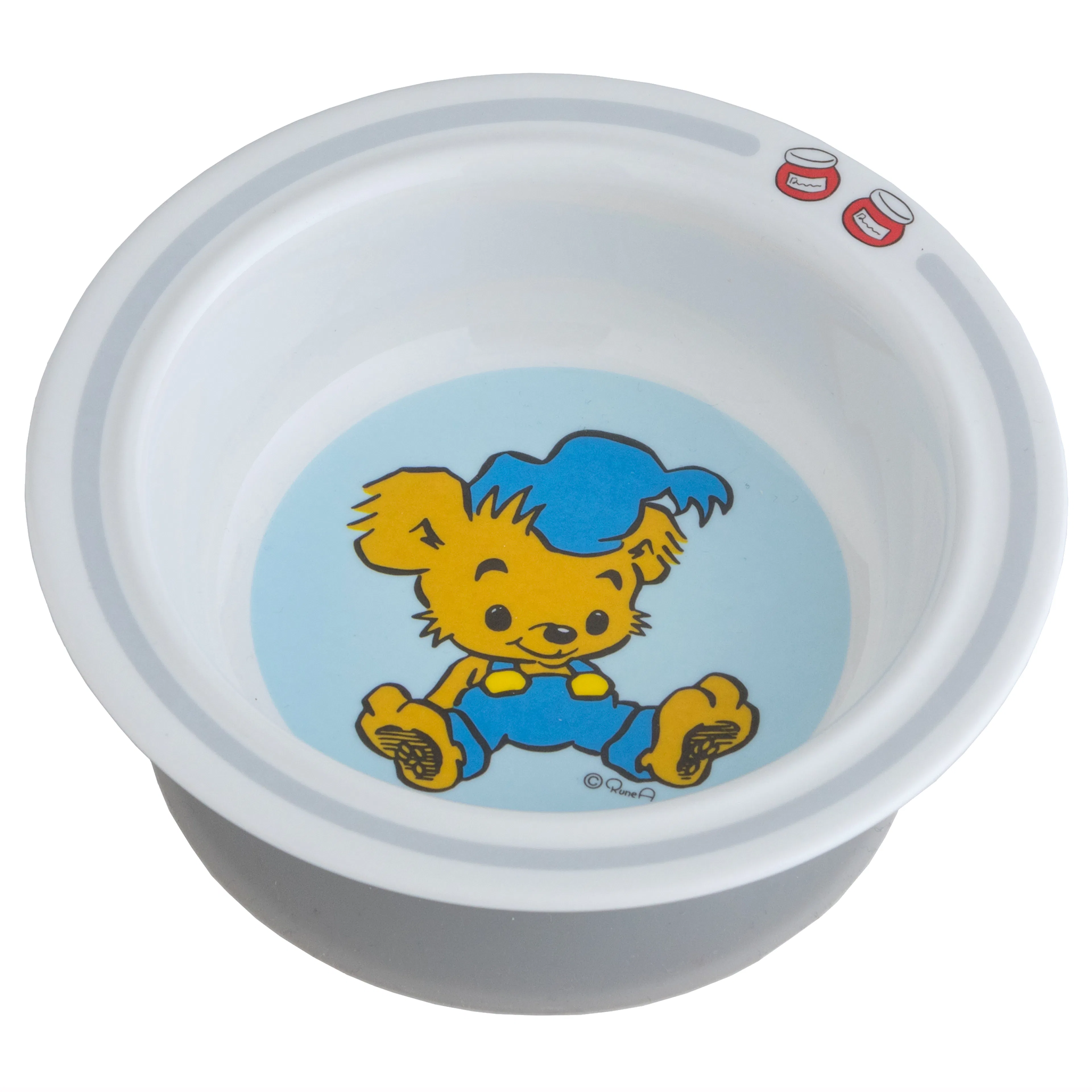 Barntallrik Rätt Start Bamse Sugs Vit/blå