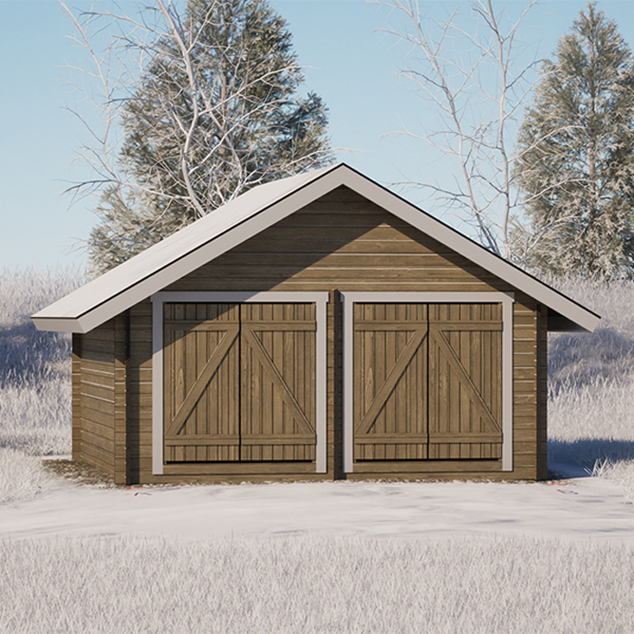 Timmerförråd LP Garden S-L (16m²) Rak Vägg