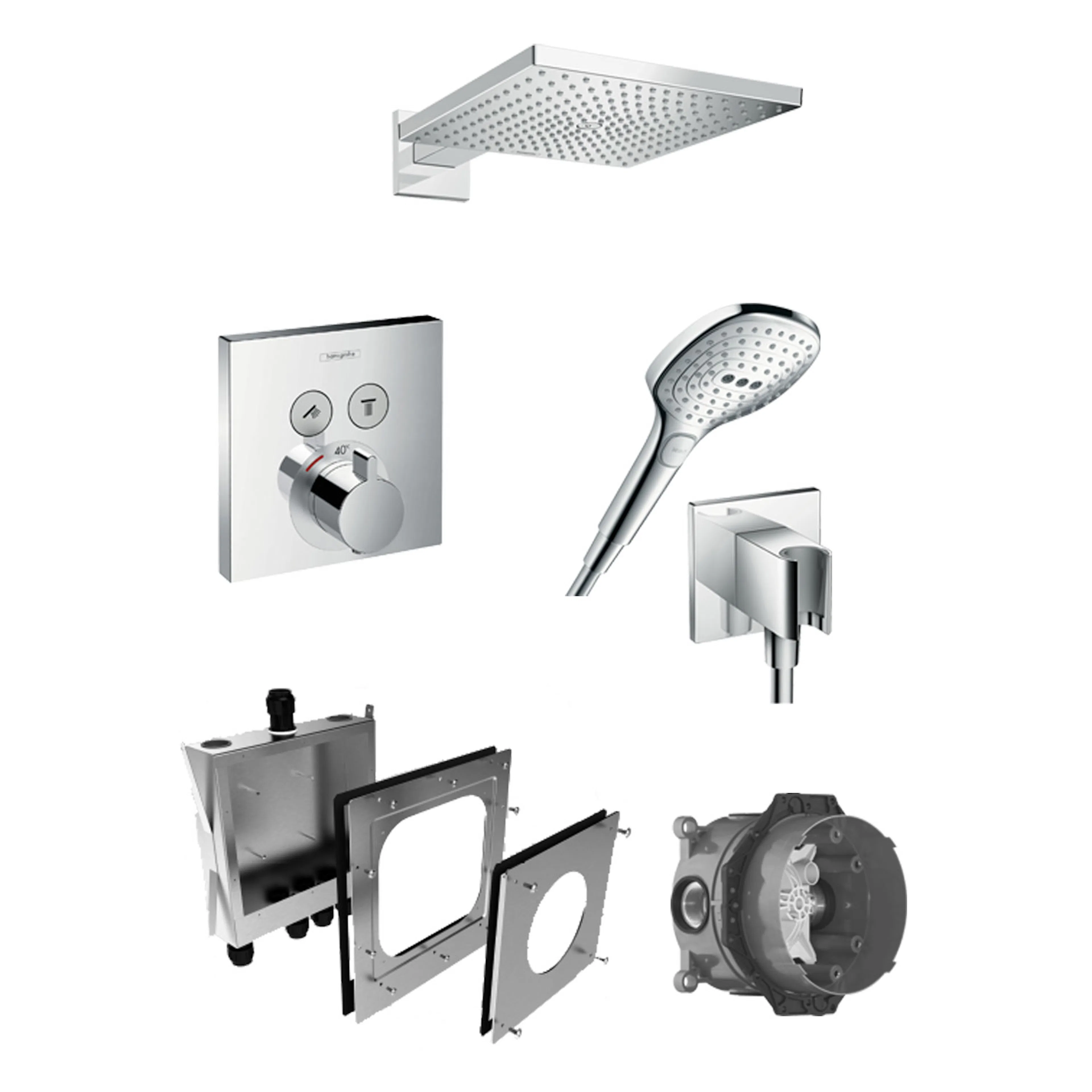 Takdusch Hansgrohe Raindance E Select Inbyggnadspaket