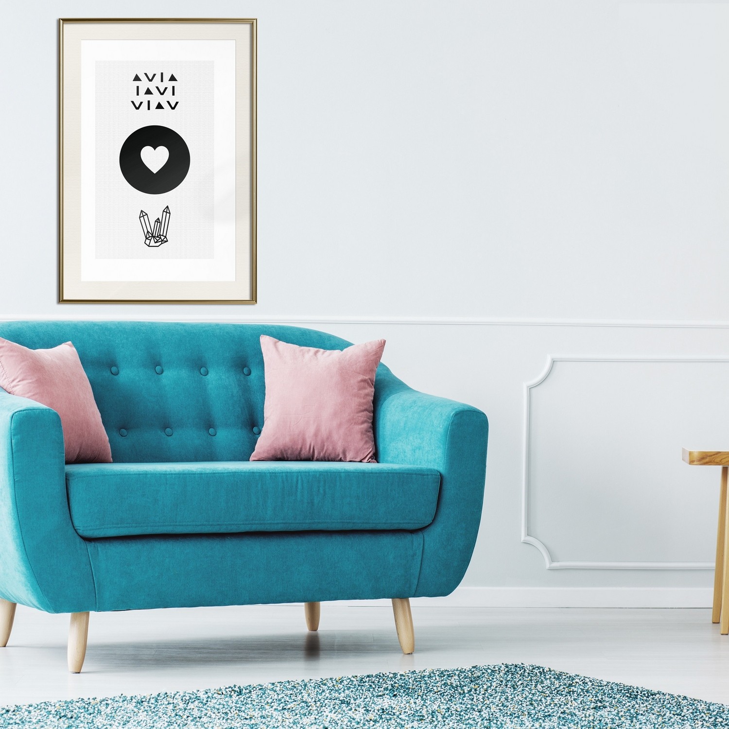 Poster Artgeist Affisch Heart and Crystals