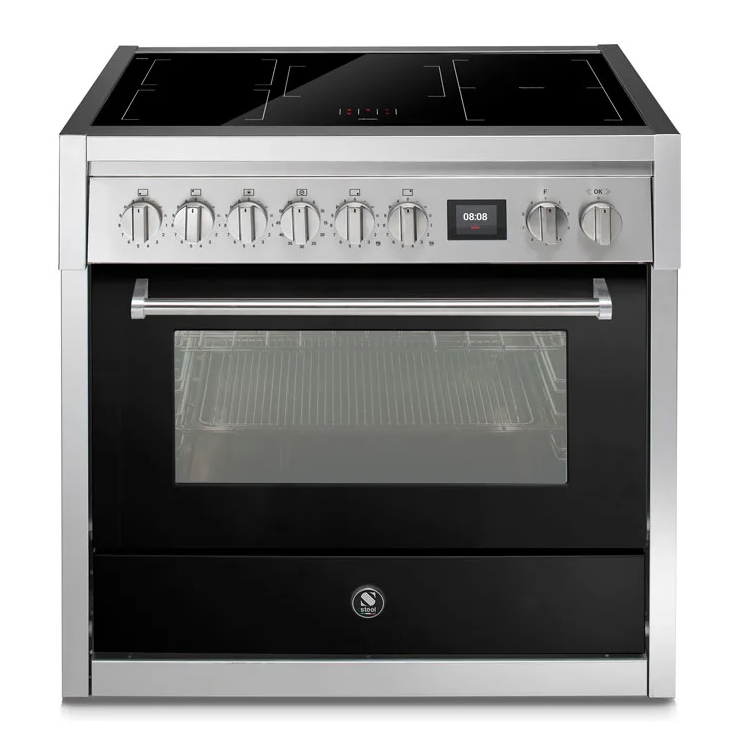 Induktionsspis Steel Genesi Combi - Steam 90 cm Svart med Ugn