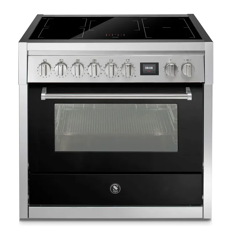 Induktionsspis Steel Genesi Combi - Steam 90 cm Svart med Ugn