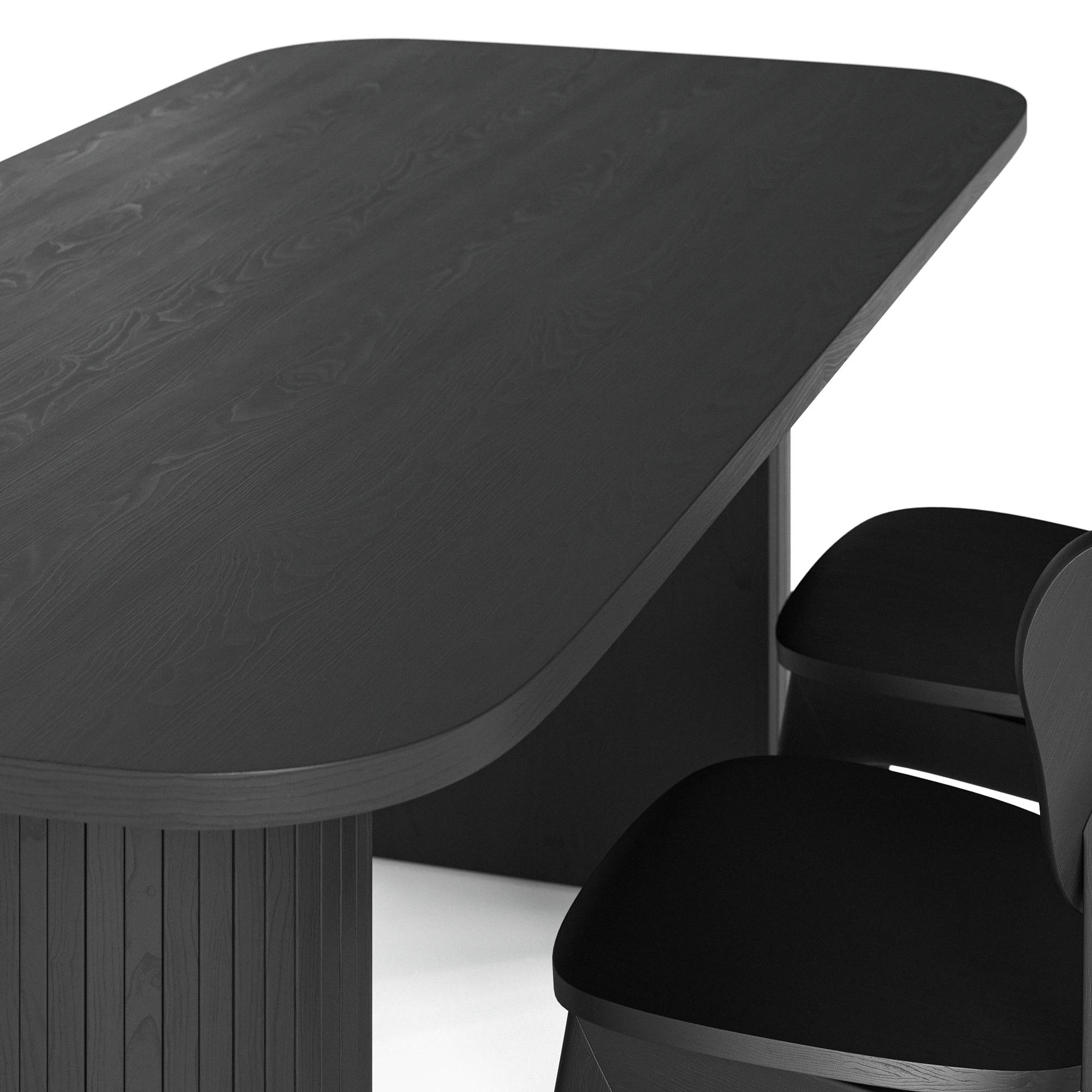 Matgrupp Bark Kopparbo Rektangulärt Matbord 200 cm med 4 Matstol Jerup