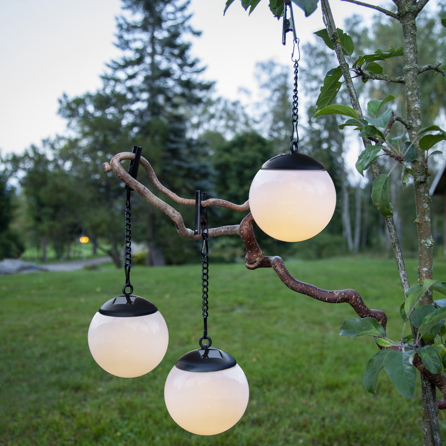 Solcellsdekoration Star Trading Globus 3-pack